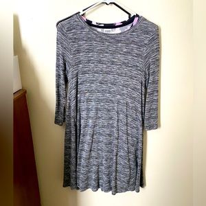 Grey knitted sweater dress